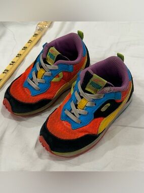 Puma Rider FV Toddler Sneakers Size 9C Bright Multicolor Retro Style